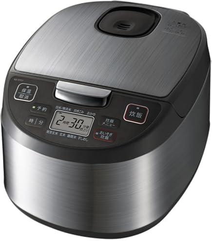 Amazon | 炊飯器 5.5合 黒厚釜 球面炊き シルバー マイコン方式 1.0L